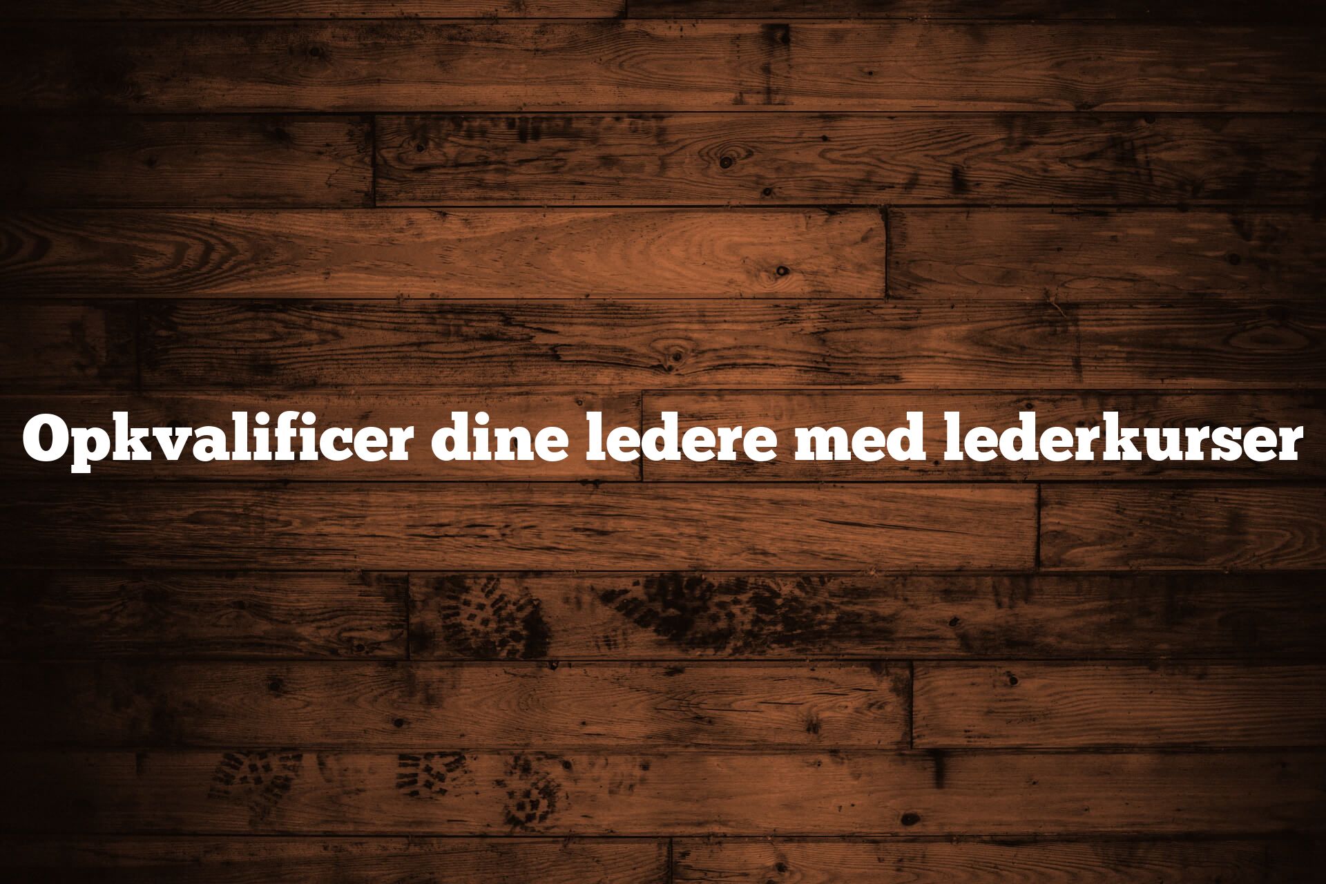 Opkvalificer dine ledere med lederkurser